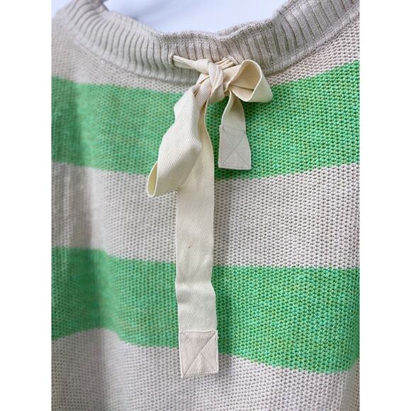 Free People Cassidy Off The Shoulder Striped Sweater In Wild Green NEW Small - Picture 9 of 12